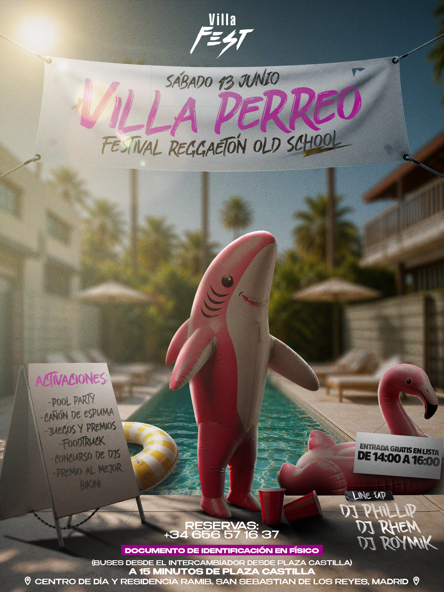 Flyer Villa Perreo Festival Reggaetón Old School